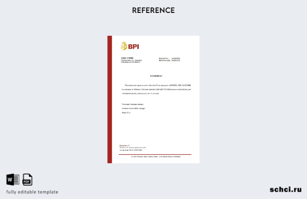 цифровая загрузка шаблона справки о закрытии BPI на Филиппинах